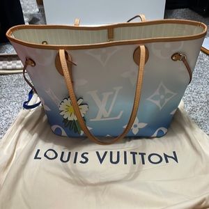 Louis Vuitton Neverfull MM in limited edition pool blue ombré.